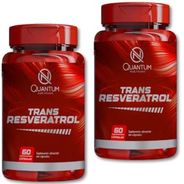 Imagem de Kit 1-3 Trans-Resveratrol 165mg Antioxidante Saúde pele cardiovascular e cognitiva Quantum 60Caps