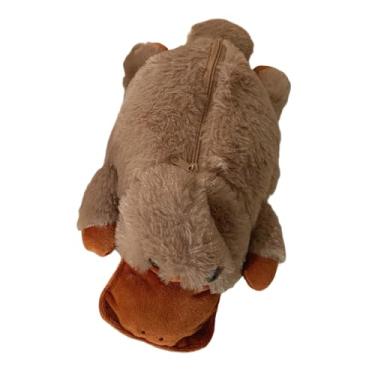 Imagem de Baoblaze Estojo de lápis de pelúcia em formato de animal, bolsa multiuso de desenho animado, bolsa de cosméticos macia em formato de bichinho para borrachas, Ornitorrinco