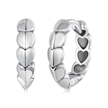 Imagem de GemKing Brincos de argola torcida SCE1854, Prata esterlina, Sem Pedra Preciosa