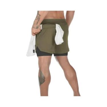 Imagem de Shorts de Corrida Masculino 2 em 1 - Ideal para Verão, Treino e Fitnes