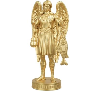 Imagem de Estátua São Rafael Arcanjo da Cura - Imagem Católica - Versão 3 (Cor Ouro)