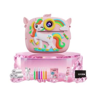 Imagem de Câmera Instantânea Para Crianças Com Dinossauro 1080P HD Câmera Dupla 