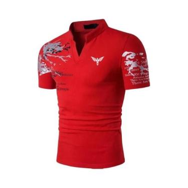 Imagem de Camisa Polo Masculina De Manga Curta Confortável Ajuste Regular Moda P