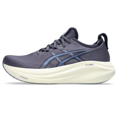 Imagem de ASICS Tênis de corrida masculino Gel-Nimbus 27, Névoa índigo/azul jeans, 13 Wide