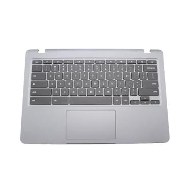 Imagem de shuicui Descanso de palma para laptop e teclado para Chromebook 14e Gen3 - Touchpad retroiluminado - peças de reposição pretas