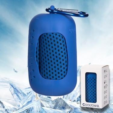 Imagem de Toalha de secagem rápida, toalha de viagem de microfibra super absorvente, compacta, secagem rápida para acampamento, academia, praia, natação, ioga, esportes, toalhas de suor perfeitas, caixa de