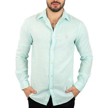 Imagem de Camisa RL Linho Custom Fit Verde - Ralph Lauren, G