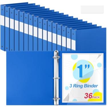 Imagem de Skyygemm 36 fichários de plástico com 3 anéis de 2,5 cm e 3 argolas flexíveis para papel tamanho carta 21 x 28 cm, comporta até 225 folhas com 1 bolso, fichário versátil para escola, escritório, casa