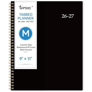 Imagem de Agenda mensal 2026 - Agenda mensal 2026 com abas, janeiro de 2026 - dezembro de 2026, agenda mensal grande de 23 x 28 cm, bolso traseiro, perfeita para planejamento de casa e escritório