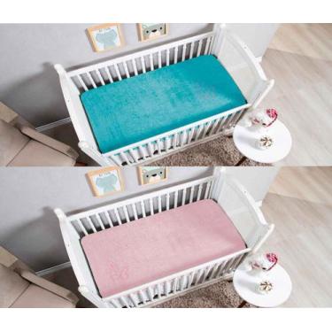 Imagem de Combo 2 Lençóis Plush De Berço Tecido Manta Soft Com Elástico - Bella 