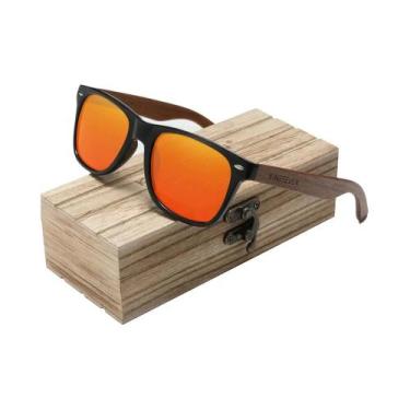 Imagem de Óculos De Sol Unissex Polarizados De Madeira KINGSEVEN 2024 Moda UV400