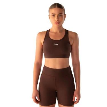 Imagem de Top Feminino Fila Nadador Essential Sustentação Marrom, Marrom, GG