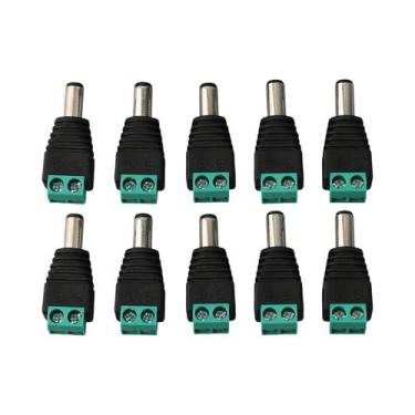 Imagem de Conector Adaptador De Plugue De Energia DC Masculino 5.5x2.1MM 10PCS F