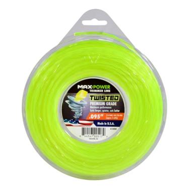 Imagem de MaxPower 338808 Linha de aparador torcida premium de 0,095 polegadas, comprimento de 3,5 m, amarelo