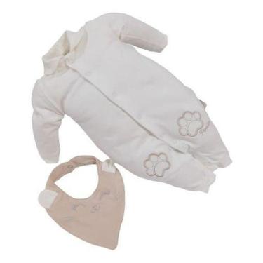 Imagem de Macacão Luxo Paraiso Bebê Unissex + Bandana Enxoval 11801, G ( 6 - 9 M