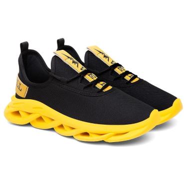 Imagem de Tênis Masculino Leve  Solado Ultra Leve Conforto Flexível Ideal Caminhada Treino Academia Esporte-Masculino