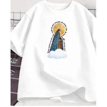 Imagem de Camiseta Nossa Senhora Aparecida Cuida De Mim Aesthetic Unissex - Snek