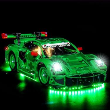 Imagem de BrickBling LED Light Compatible with Lego Technic Porsche 911 GT3 R Rexy AO Racing Car 42224 - Not Come with Car (Classic Version Light)