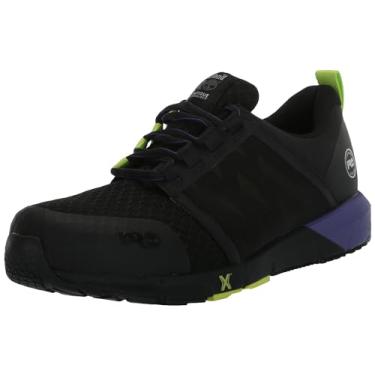Imagem de Timberland PRO Tênis de trabalho feminino Radius Composite Safety Toe, Preto/Hi-viz/Roxo-2024 Novo, 38