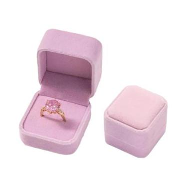 Imagem de Organizador De Joias Em Veludo Caixa Para Anel Único Para Exibição E A