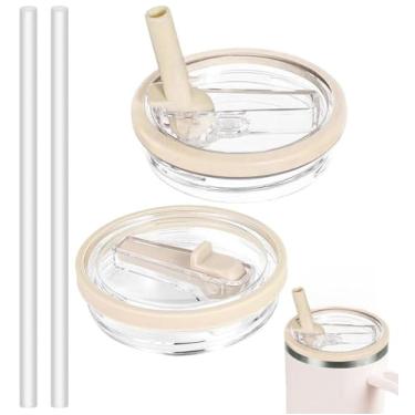 Imagem de Bagtopia Tampa de copo de substituição de 850 g compatível com Stanley Quencher, tampas de canudo à prova de vazamento, capa superior à prova de derramamento compatível com acessórios Stanley Cup