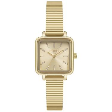 Imagem de Relógio Euro Feminino Ref: Eu2035yzt/4d Casual Retangular Dourado
