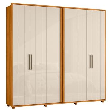 Imagem de Guarda Roupa Casal Miro 6 Portas 250 Cm Cinamomo Off White Madetec Cinamomo Off White