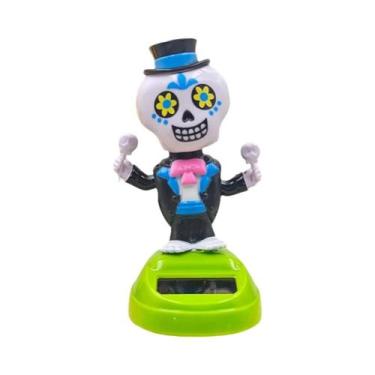 Imagem de Enfeite De Carro De Halloween Com Crânio, Decoração Criativa Com Cabeç