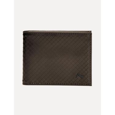 Imagem de Carteira Aramis Masculina Couro Losango Marrom Escuro-Masculino