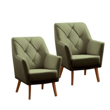 Imagem de Kit 2 Poltronas Grecia em Madeira Eucalipto Movellu Home