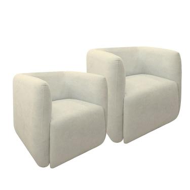 Imagem de Kit 2 Poltronas Malaga em Madeira de Eucalipto Movellu Home