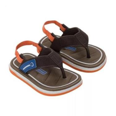 Imagem de Chinelo de Dedo Menino Cartago Mini Malaga Marrom/Laranja 12406-Masculino