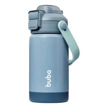 Imagem de Garrafa Térmica Inox Parede Dupla Bico Ou Canudo 360ml Azul Buba