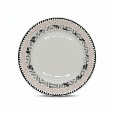 Imagem de Prato jantar raso branco 27cm arabesco porcelana tok da casa
