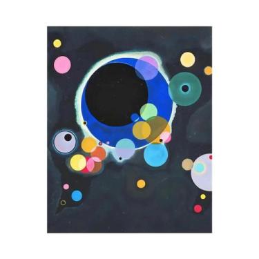 Imagem de Pintura Em Tela Noite Estrelada E Nascer Do Sol, Pôster Grande Onda De