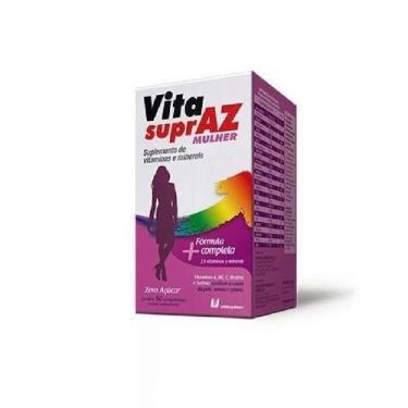 Imagem de Suplemento de Vitaminas SuprAZ Mulher 60 Comp União Química, Sem Sabor