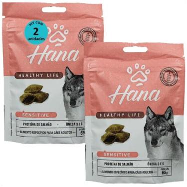 Imagem de Snack hana healthy life sensitive cães adultos 65g kit com 2