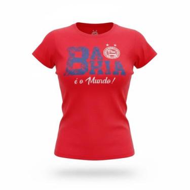 Imagem de Camisa Bahia Esquadrão Basic Algodão Vermelha - Feminino Tamanho:GCor: