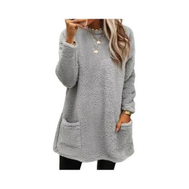 Imagem de Casaco De Moletom Feminino Quente De Inverno Com Capuz, Estilo Streetw