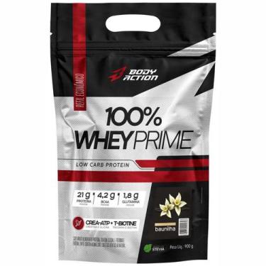 Imagem de 100% whey prime saco baunilha 900g - BODYACTION
