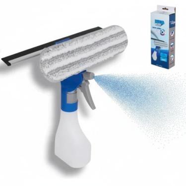 Imagem de Rodo Limpa Vidros Spray 3 em 1 Mop Microfibra Borrifador Reservatório 