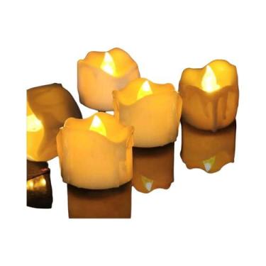 Imagem de Velas LED Operadas Por Bateria, Pacote Com 48/24/12 Unidades, Luzes Na