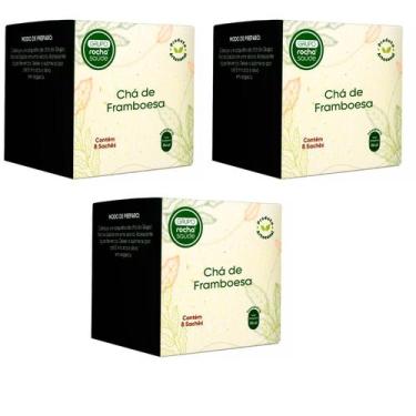 Imagem de Chá Framboesa Rubus idaeus em Sachês Kit 3cx Natural - Rocha Saúde