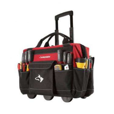 Imagem de Bolsa de Ferramentas Organizadora com Rodas e 18 Compartimentos, HUSKY GP 43196N13, Preto