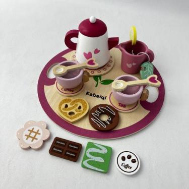Imagem de Kit Hora do Chá em Madeira Brinquedo Infantil Montessori - Dony Toys, 
