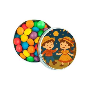 Imagem de Kit 30 Latinhas Lembrancinhas Festa Junina Cor: Prateado - Gil Festa K