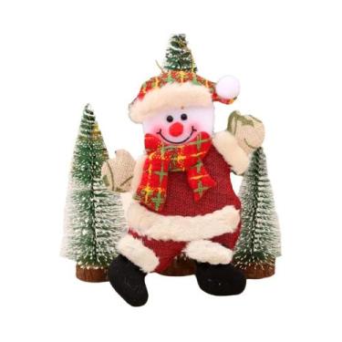 Imagem de Bonecos De Pelúcia De Papai Noel, Boneco De Neve E Rena Para Decoração