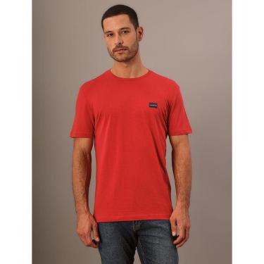 Imagem de Camiseta Manga Curta Calvin Klein Jeans Masculino Logo Calvin Klein Jeans Retangulo - Vermelho-Masculino