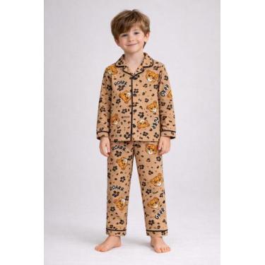 Imagem de Pijama Infantil Americano de Inverno Manga Longa, Conjunto Infantil pa