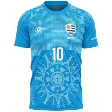 Imagem de Camiseta Filtro UV Uruguai Sol Dourado Copa Torcedor-Masculino